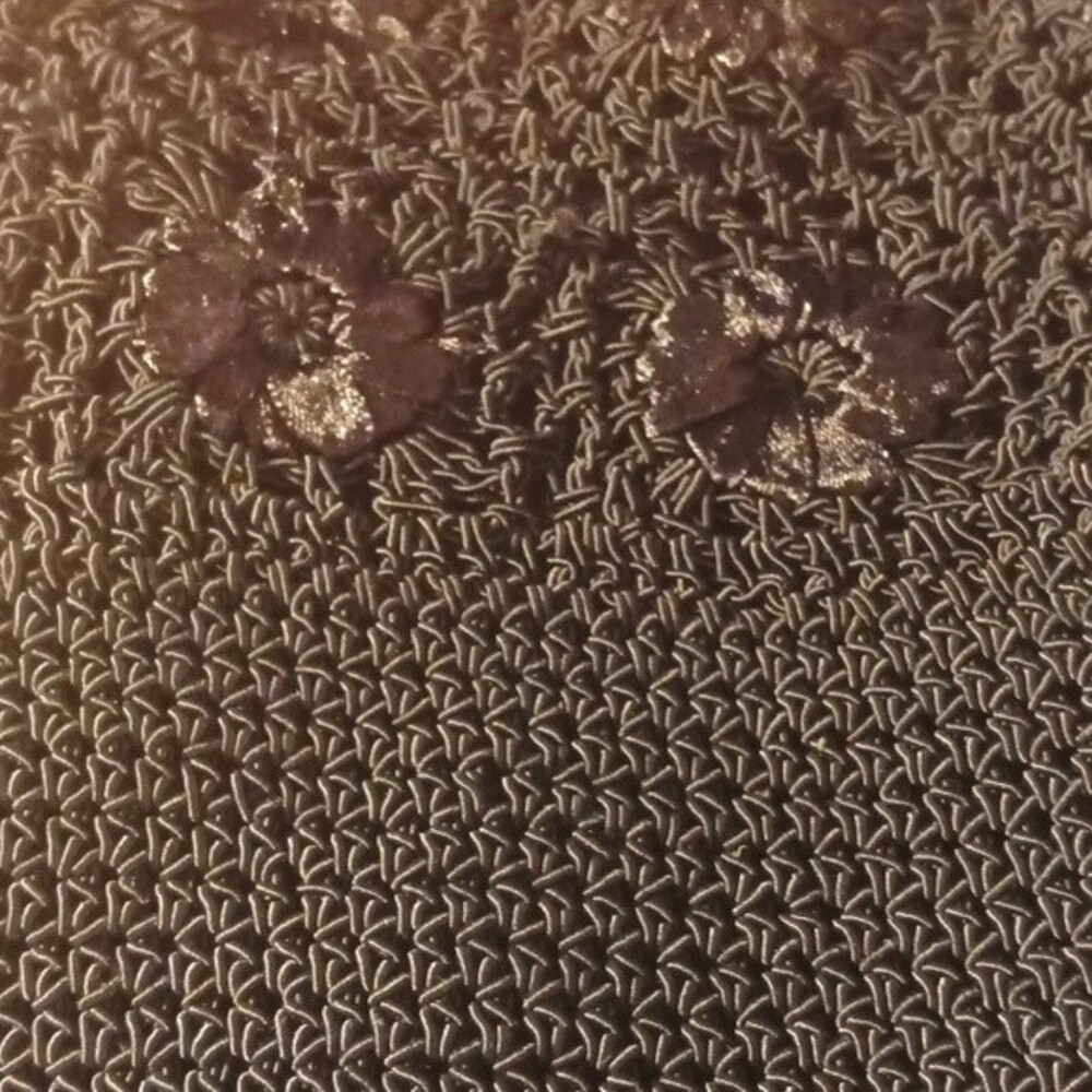 Vintage Black Crochet Pattern Two Handle Shoulder Bag - Picture 4 of 8